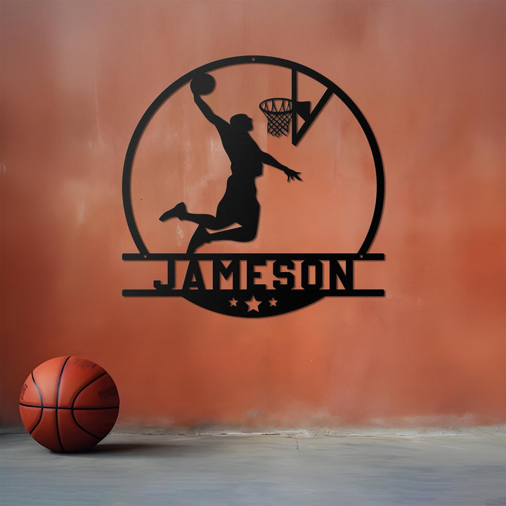Basketball Metal Wall Art, Metal Sports Decor, Basketball Sign, Basketball Name Sign, Sports Name Sign, Metal Art, Gift For Dad, Kids Gift