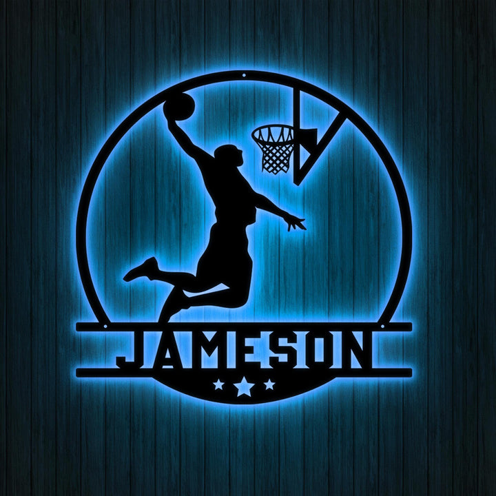 Basketball Metal Wall Art, Metal Sports Decor, Basketball Sign, Basketball Name Sign, Sports Name Sign, Metal Art, Gift For Dad, Kids Gift