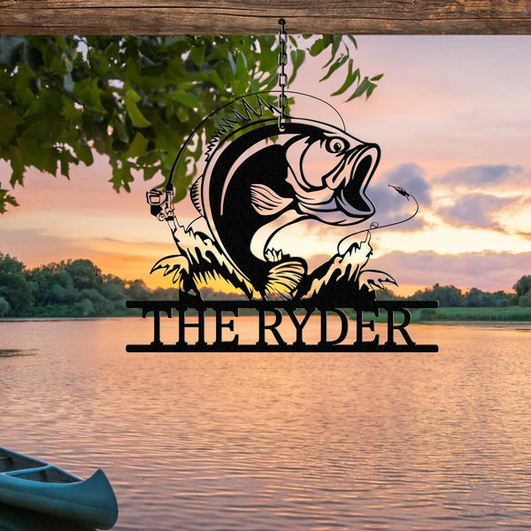 Custom Bass Fishing Metal Sign Led Light, Fishing Metal Wall Art, Fishing Home Decor, Crappie Fish, Bass Fish Man Cave, Fisherman Dad Gift