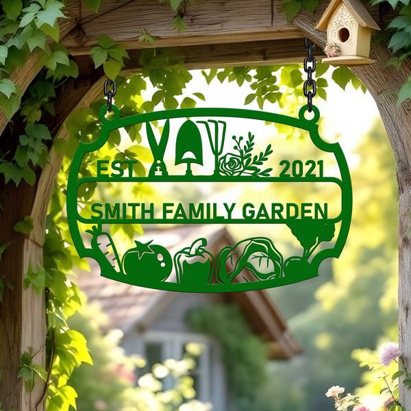 Custom Metal Garden Decor,Gardener Name Sign, Personalised Garden Name Sign,Garden Wall Art, Yard Decor,Gardening Gifts for Mom,Housewarming