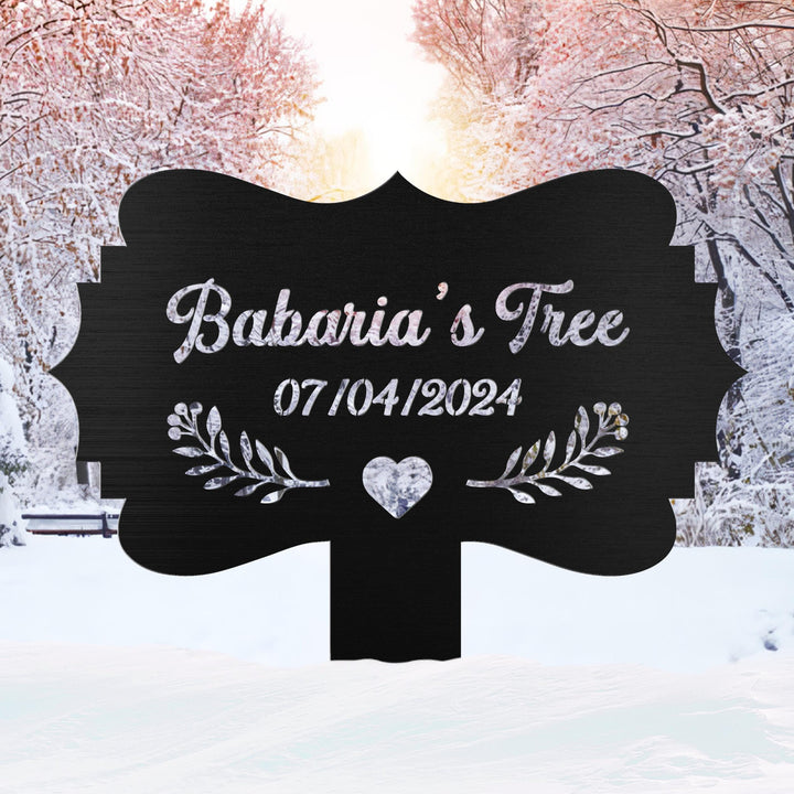 Tree Memorial Stake Custom Memorial Tree Sign With Stake, Tree Garden Sign, Personalized Tree Garden Marker, Tree Plaque Marker, Yard Decor