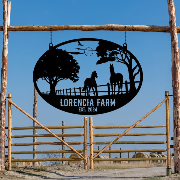 Personalized Horse Ranch Sign, Metal Farm Sign, Ranch Sign, Farm Sign, Farm Sign, Farming Signs, Custom Horse Sign, Gift For Her, Home Decor