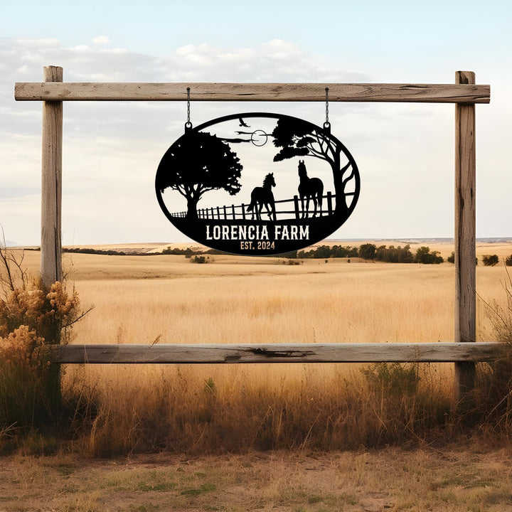 Personalized Horse Ranch Sign, Metal Farm Sign, Ranch Sign, Farm Sign, Farm Sign, Farming Signs, Custom Horse Sign, Gift For Her, Home Decor
