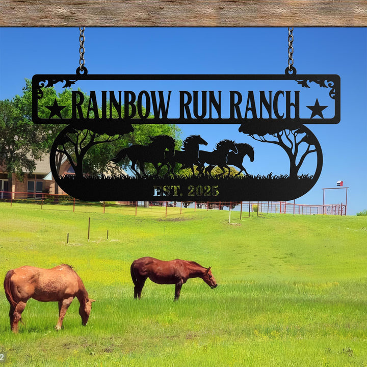 Personalized Farmhouse Sign, Metal Farm Sign, Custom metal Farm Name Sign, Entrance Gate Sign, Ranch metal sign,Farmer Gift, Metal Barn Sign