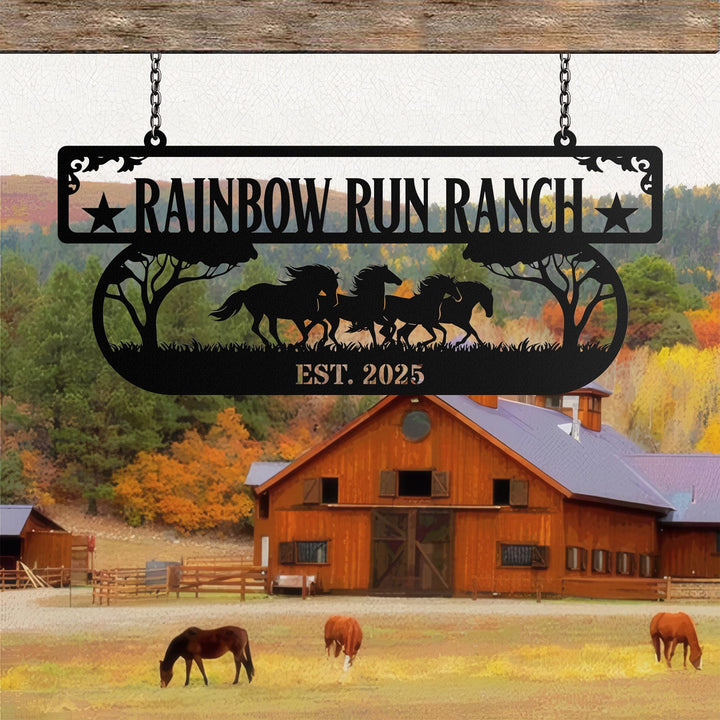 Personalized Farmhouse Sign, Metal Farm Sign, Custom metal Farm Name Sign, Entrance Gate Sign, Ranch metal sign,Farmer Gift, Metal Barn Sign