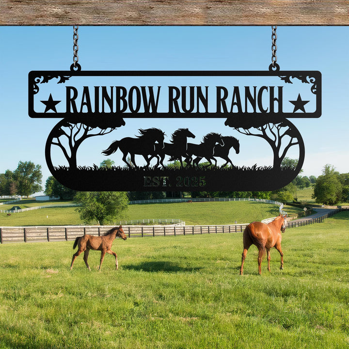 Personalized Farmhouse Sign, Metal Farm Sign, Custom metal Farm Name Sign, Entrance Gate Sign, Ranch metal sign,Farmer Gift, Metal Barn Sign