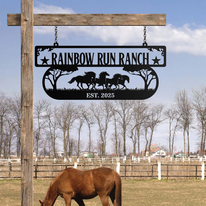 Personalized Farmhouse Sign, Metal Farm Sign, Custom metal Farm Name Sign, Entrance Gate Sign, Ranch metal sign,Farmer Gift, Metal Barn Sign
