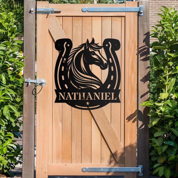 Custom Horse Monogram for Barn, Metal Horse Sign, Personalized Family Gift, Gift for Horse Fan Friend, Gift for Parents, Fathers day gifts