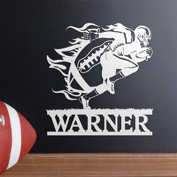 Personalized USA Football Metal Wall Art, Football Sign, Football Name Sign, Sports Name Sign, Sports Wall Art,Gift For Dad,Fathers Day Gift