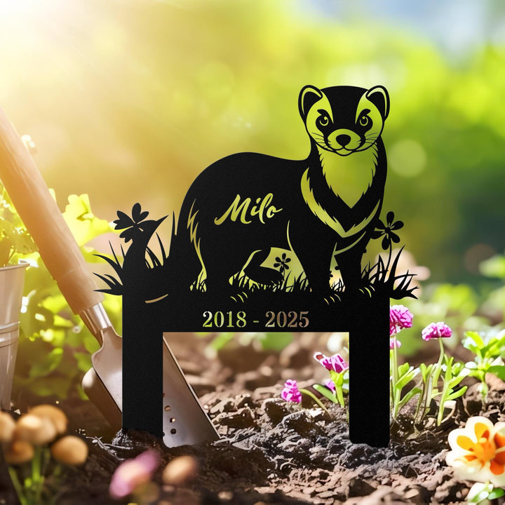 Custom Raccoon Memorial Stake, Raccoon Grave Marker, Raccoon Sign for Garden, Raccoon Name Sign, Raccoon Lover Gift In Memory of Ferret