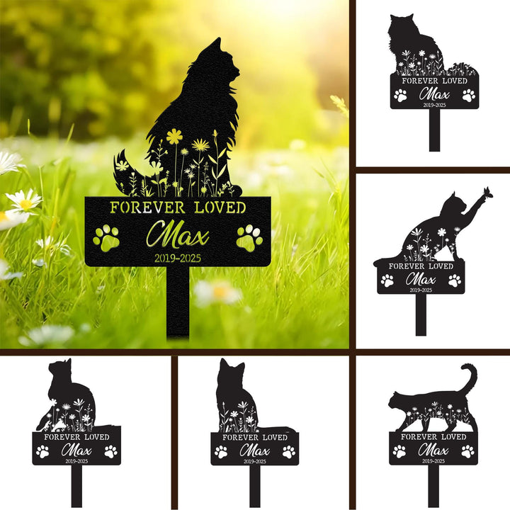 Custom Cat Memorial Stake, Cat Grave Marker, Cat Breed Metal Sign, Pet Memorial Gift, Cat Memorial Plaque, Pet Loss Gift, Remembrance Stake