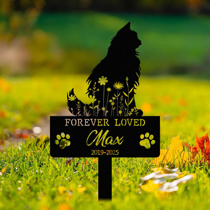 Custom Cat Memorial Stake, Cat Grave Marker, Cat Breed Metal Sign, Pet Memorial Gift, Cat Memorial Plaque, Pet Loss Gift, Remembrance Stake
