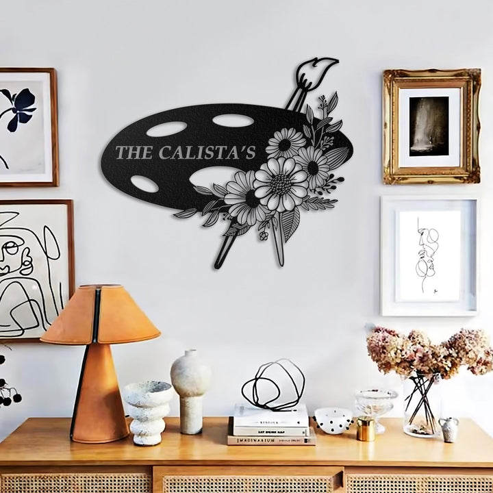 Custom Art Studio Metal Sign,Artist Sign,Personalized Painter Name Sign,Art Supplies Painter Tools Sign,Art Studio Decor,Drawing Lover Gift