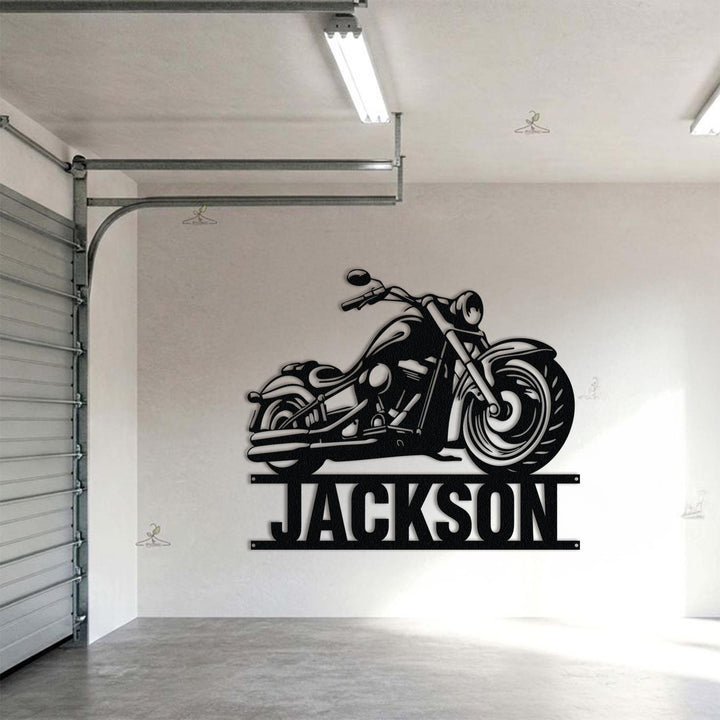 Custom Motorcycle Sign, Personalized Biker Name Sign, Motorbike Motorcycle Metal Wall Art, Housewarming Gift For Biker, Father's Day gift