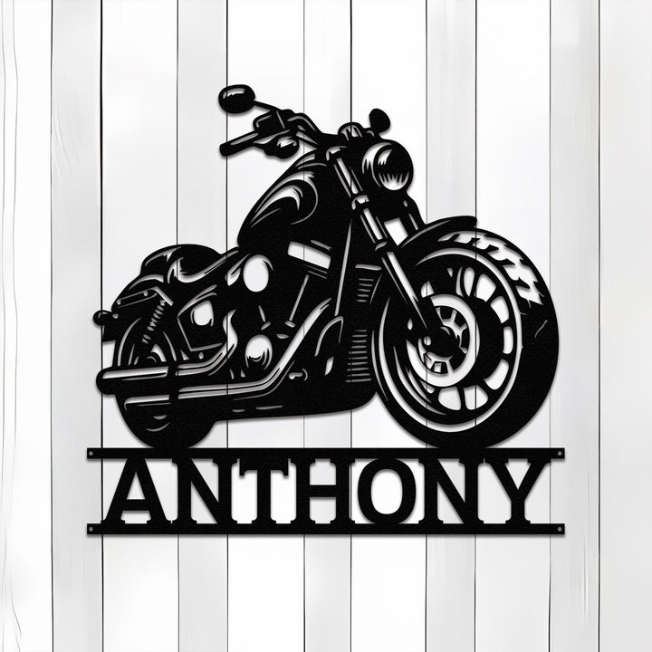Custom Motorcycle Garage Sign, Motorcycle Metal Wall Art, Biker Gift, Gift for Men Boyfriend, Father's Day Gift, Garage Metal Wall Art