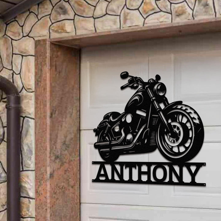 Custom Motorcycle Garage Sign, Motorcycle Metal Wall Art, Biker Gift, Gift for Men Boyfriend, Father's Day Gift, Garage Metal Wall Art