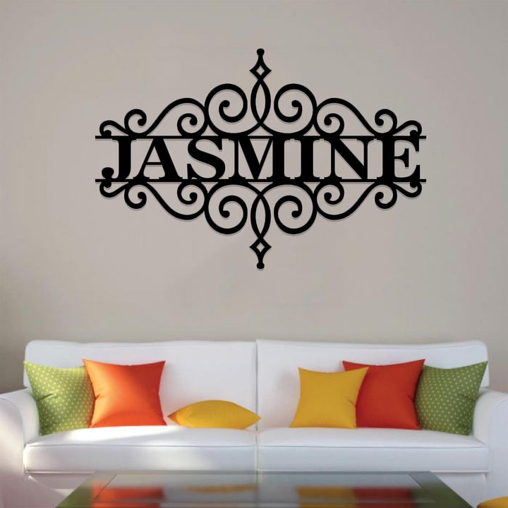 Custom Split Scroll Monogram, Housewarming Gift, Personalized Metal Sign, Custom Metal Sign, Metal Sign, Front Porch Sign, Family Name Sign