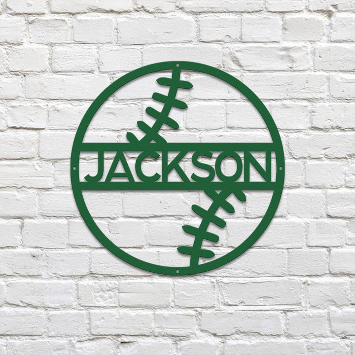 Personalized Metal Baseball Name Sign, Custom Baseball Wall Art, Sports Room Decor, Baseball Player Gift, Kids Baseball Team Name Sign