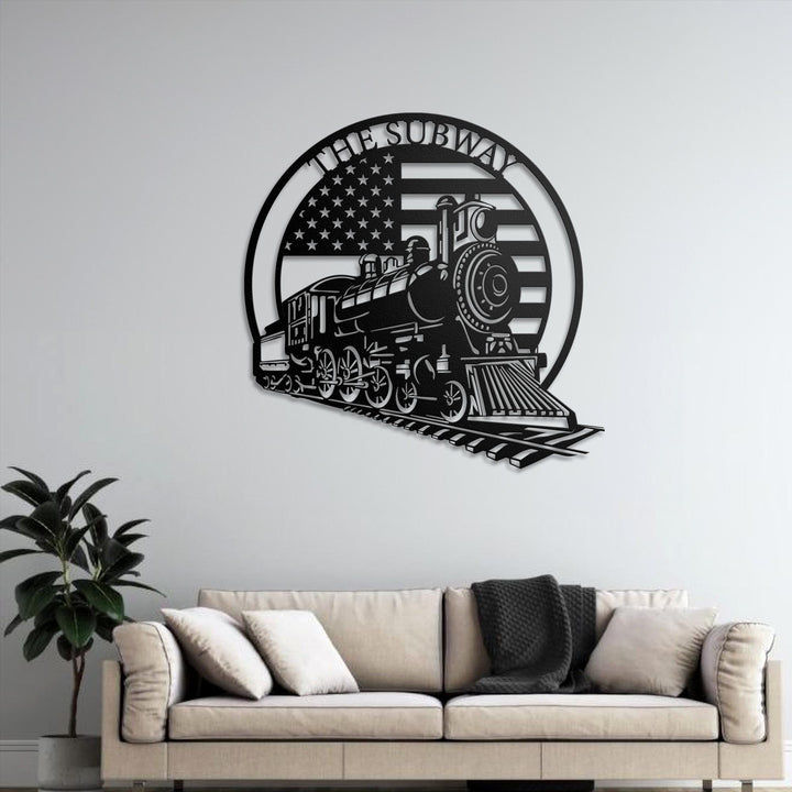 Personalized Train Sign,Train Metal Sign,Train Room Decor,Custom Train Name Sign,Train Driver Gift,Railway Sign,Railroad Sign,Train Station