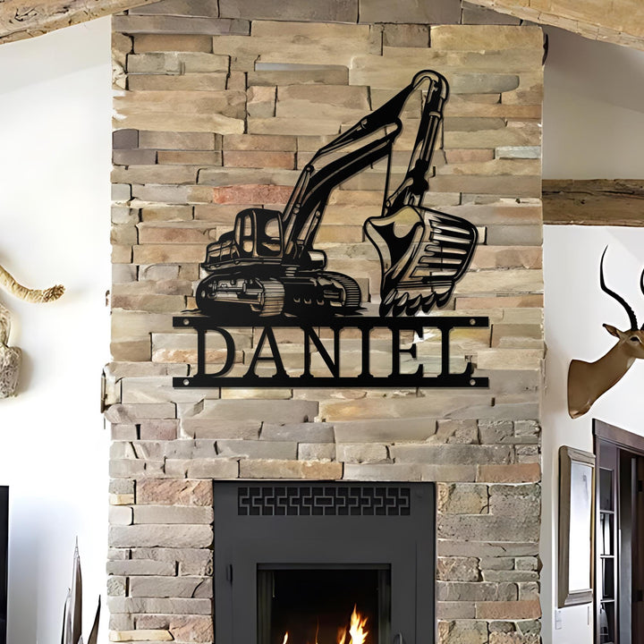 Custom Excavator Metal Wall Art, Personalized Excavator Driver Name Signs, Excavator Home Decor, Custom Excavator, Fathers Day Gifts for Dad