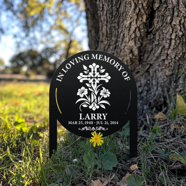 Personalized Memorial Tree Plaque with Stake,Sturdy Metal Garden Marker,Tree Sign,Tree Plaque Marker, Memorial Sign, Custom Metal Yard Stake