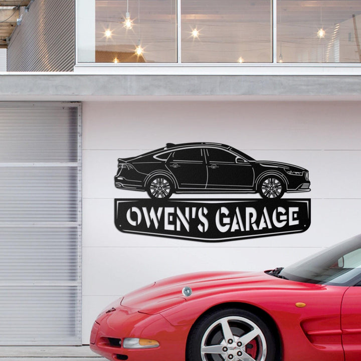 Personalized Your Own Car Sign With LED lights, Custom Car Metal Sign, Car Garage Sign, Gift For Dad, Man Cave Sign, Father's Day Sign