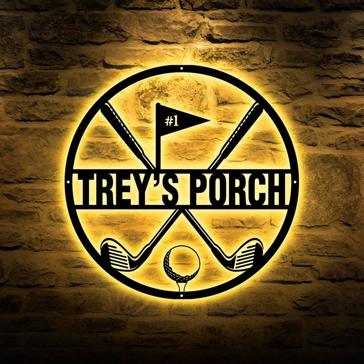 Golf Custom Name Metal Sign, Golf Sign, Bar Sign, 19th Hole, Custom Golf Sign, Man Cave, Home Bar, Game Room Sign, Fathers Day, Golfer Gift