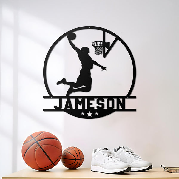 Basketball Metal Wall Art, Metal Sports Decor, Basketball Sign, Basketball Name Sign, Sports Name Sign, Metal Art, Gift For Dad, Kids Gift