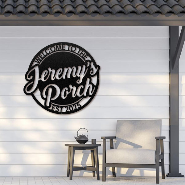 Personalized Patio Sign, Anniversary Gift, Outdoor Wall Art Decor, Metal Patio Sign, Custom Outdoor Sign, Backyard Sign, Backyard Decor