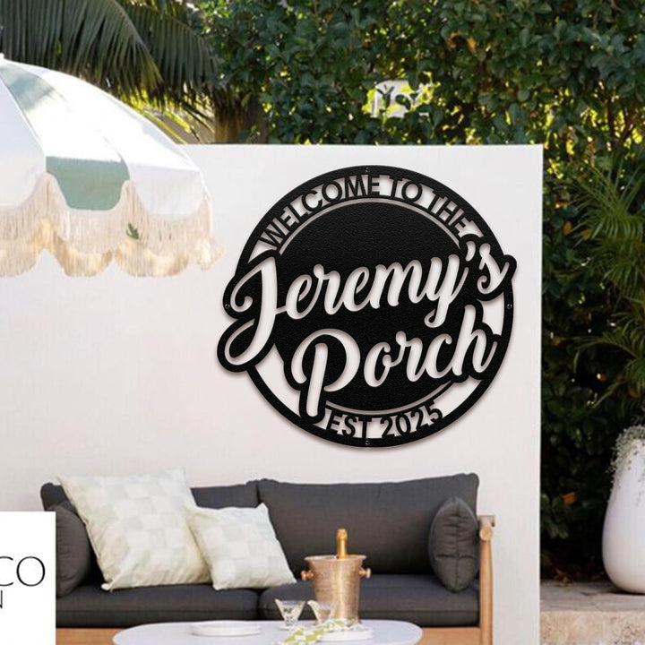 Personalized Patio Sign, Anniversary Gift, Outdoor Wall Art Decor, Metal Patio Sign, Custom Outdoor Sign, Backyard Sign, Backyard Decor