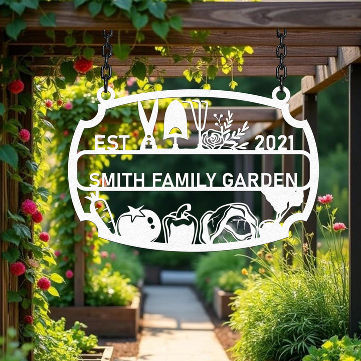 Custom Metal Garden Decor,Gardener Name Sign, Personalised Garden Name Sign,Garden Wall Art, Yard Decor,Gardening Gifts for Mom,Housewarming