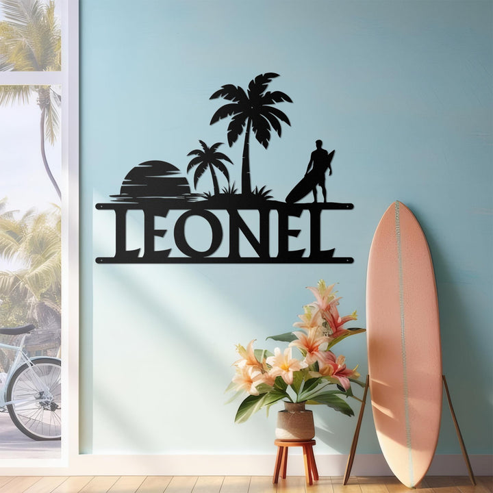 Custom Palm Trees Beach House Metal Sign,Family Beach House Wall Art,Sunshine Palm Tree Pool Sign,Pool Sign,Poolside Wall Decor,Gift For Dad