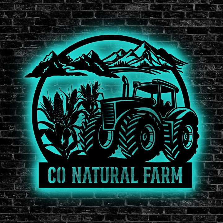 Custom Metal Tractor Sign ,Personalized Farm Sign, Metal Name Sign, Door Hanger, Housewarming Gift, Farmer Gift, Dad Gift, Father's Day Gift
