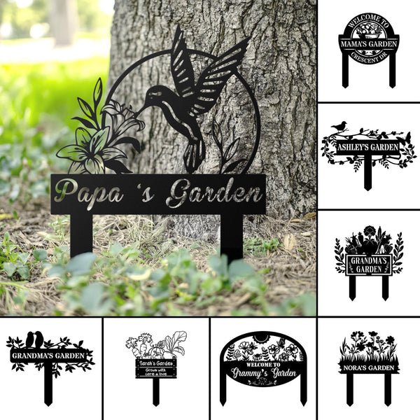 Custom Metal Garden Stake, Garden Marker, Every Garden Metal Stake, Personalized Gift, Gardener Name Sign, Mom Garden Sign, Outdoor Yard Art