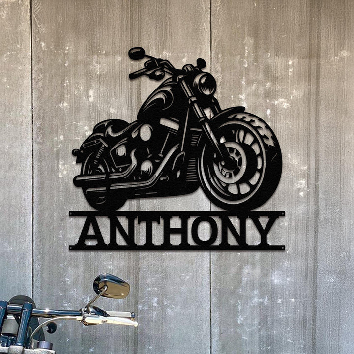 Custom Motorcycle Garage Sign, Motorcycle Metal Wall Art, Biker Gift, Gift for Men Boyfriend, Father's Day Gift, Garage Metal Wall Art
