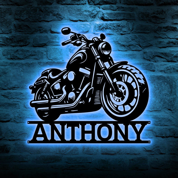 Custom Motorcycle Garage Sign, Motorcycle Metal Wall Art, Biker Gift, Gift for Men Boyfriend, Father's Day Gift, Garage Metal Wall Art