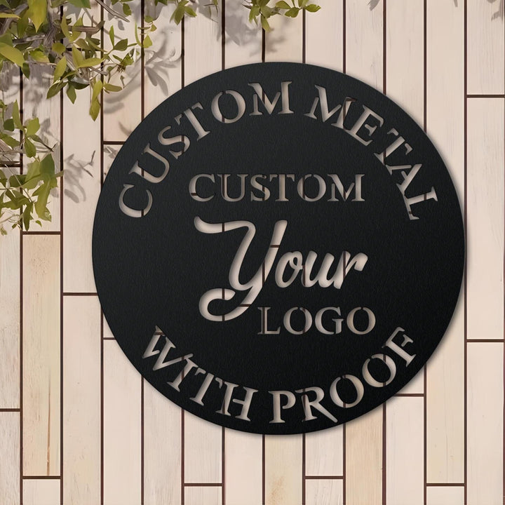 Custom Metal Sign with Logo, Personalized Outdoor Sign, Your Logo Sign, Circle Any Shape Sign, Waterproof Store Sign, Large Commercial Sign