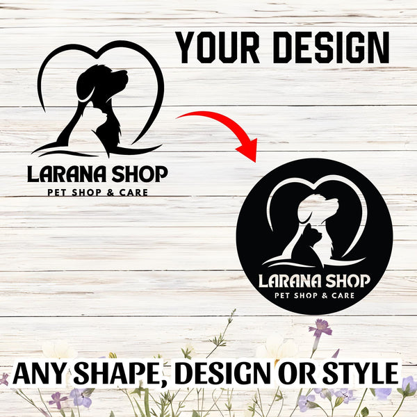 Custom Metal Sign with Logo, Personalized Outdoor Sign, Your Logo Sign, Circle Any Shape Sign, Waterproof Store Sign, Large Commercial Sign