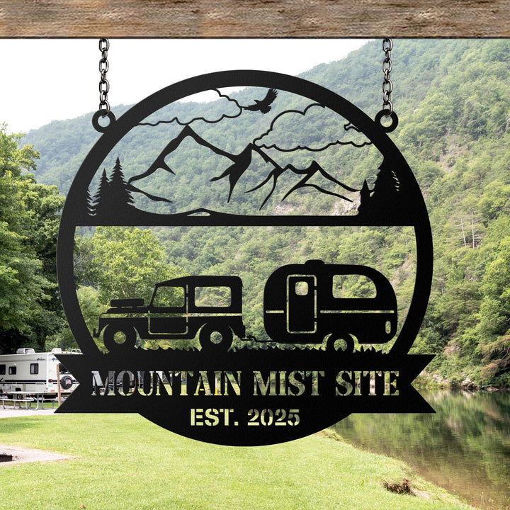 Personalized Your Own Camping Sign, Metal Campsite Stake, Camper Decor, Campfire Sign, Fifth Wheel Decor, Camp Name Sign, Outdoor Decor