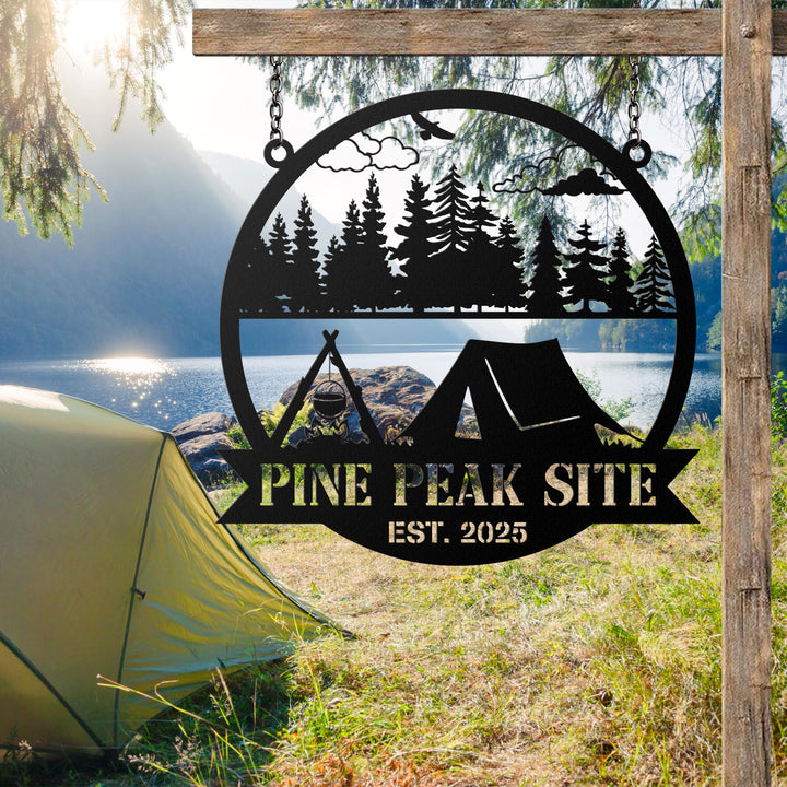 Personalized Your Own Camping Sign, Metal Campsite Stake, Camper Decor, Campfire Sign, Fifth Wheel Decor, Camp Name Sign, Outdoor Decor