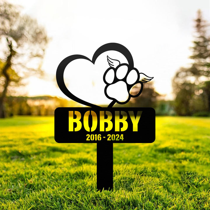 Custom Metal Pet Memorial Stake, Custom Garden Decor, Personalized Garden Dog Cat Sign, Metal Cat Garden Stake, Pet Supplies, Pet Loss Gift