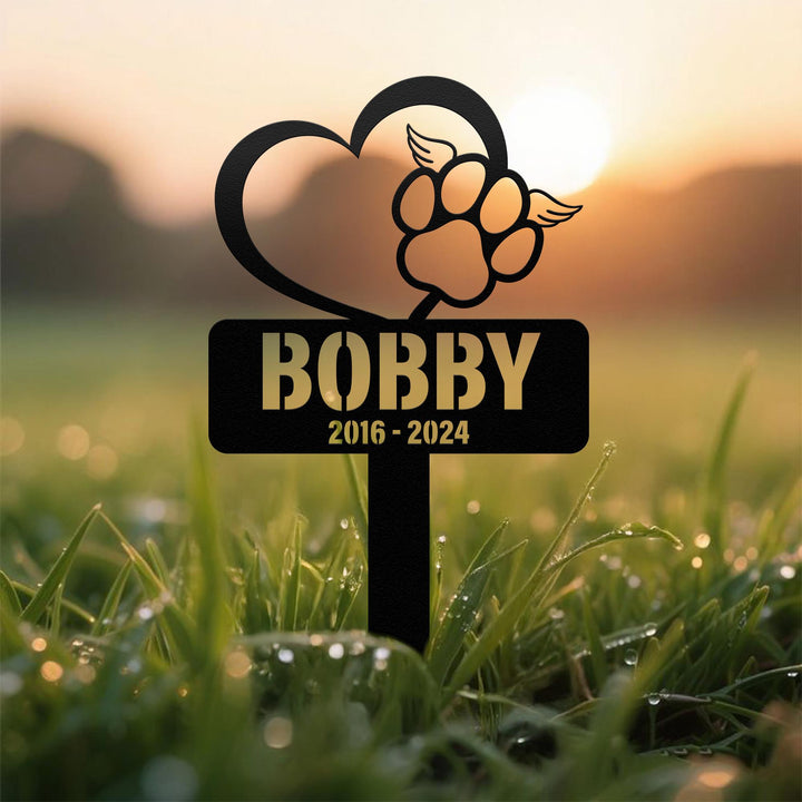 Custom Metal Pet Memorial Stake, Custom Garden Decor, Personalized Garden Dog Cat Sign, Metal Cat Garden Stake, Pet Supplies, Pet Loss Gift