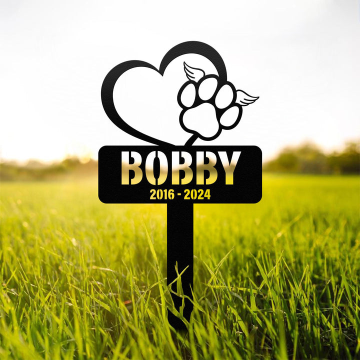 Custom Metal Pet Memorial Stake, Custom Garden Decor, Personalized Garden Dog Cat Sign, Metal Cat Garden Stake, Pet Supplies, Pet Loss Gift