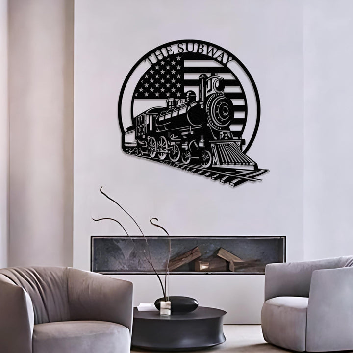Personalized Train Sign,Train Metal Sign,Train Room Decor,Custom Train Name Sign,Train Driver Gift,Railway Sign,Railroad Sign,Train Station
