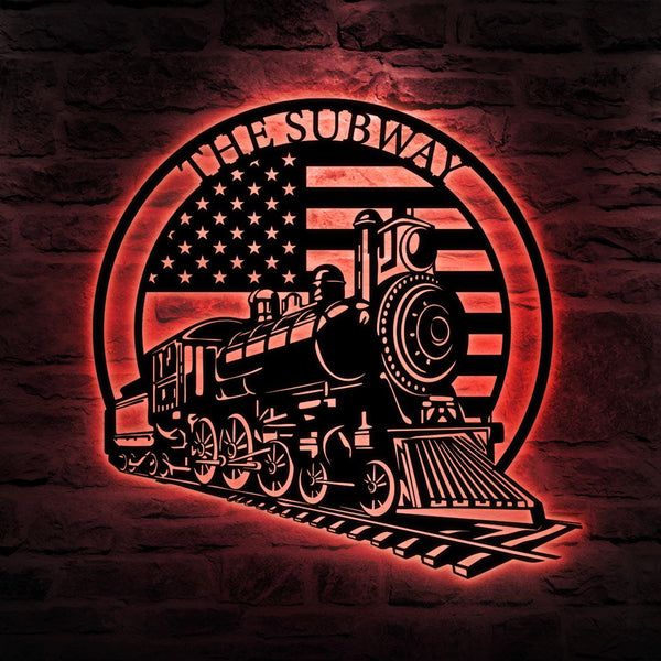 Personalized Train Sign,Train Metal Sign,Train Room Decor,Custom Train Name Sign,Train Driver Gift,Railway Sign,Railroad Sign,Train Station