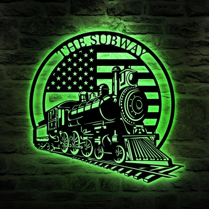 Personalized Train Sign,Train Metal Sign,Train Room Decor,Custom Train Name Sign,Train Driver Gift,Railway Sign,Railroad Sign,Train Station