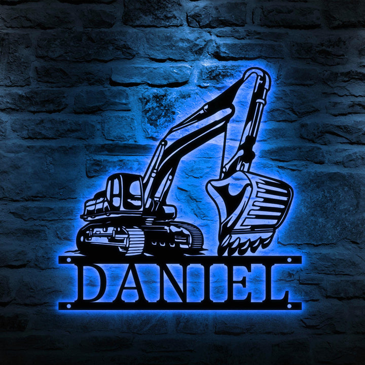 Custom Excavator Metal Wall Art, Personalized Excavator Driver Name Signs, Excavator Home Decor, Custom Excavator, Fathers Day Gifts for Dad