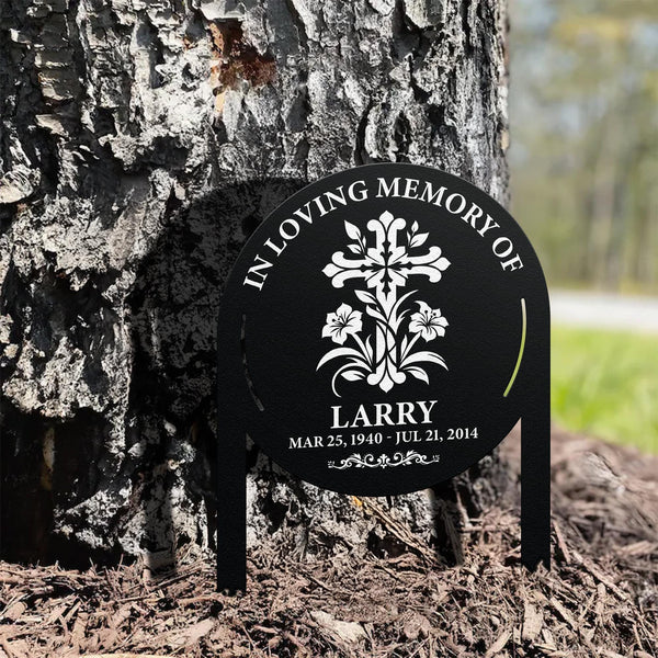 Personalized Memorial Tree Plaque with Stake,Sturdy Metal Garden Marker,Tree Sign,Tree Plaque Marker, Memorial Sign, Custom Metal Yard Stake