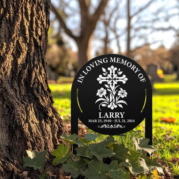 Personalized Memorial Tree Plaque with Stake,Sturdy Metal Garden Marker,Tree Sign,Tree Plaque Marker, Memorial Sign, Custom Metal Yard Stake