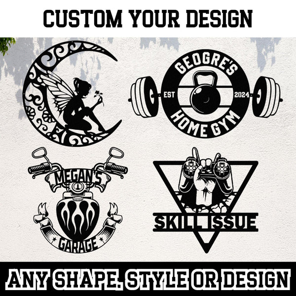 Custom Metal Sign with Logo, Personalized Outdoor Sign, Your Logo Sign, Circle Any Shape Sign, Custom Design Sign, Custom Text Metal Sign
